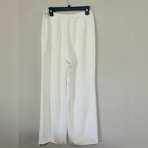 Ellen Tracy Cream Wide-Leg Pants